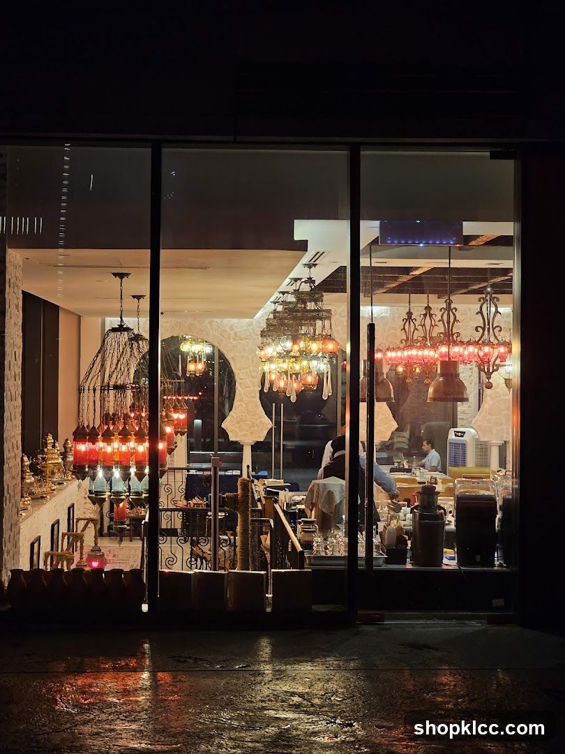 Restaurant Interior at Night