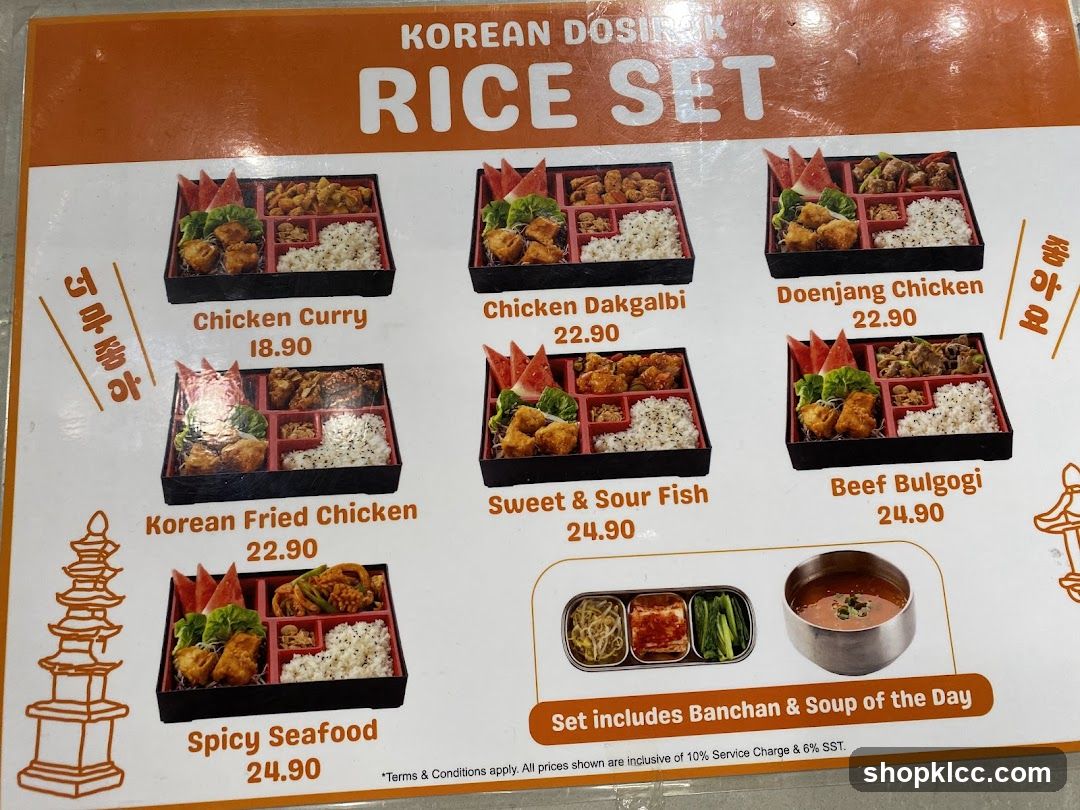 KOREAN DOSIRAK RICE SET