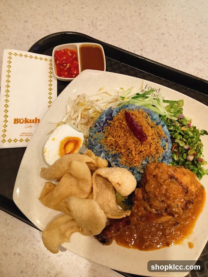 Nasi Kerabu with Chicken