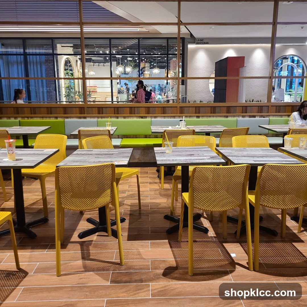 Restaurant Interior with Yellow Chairs