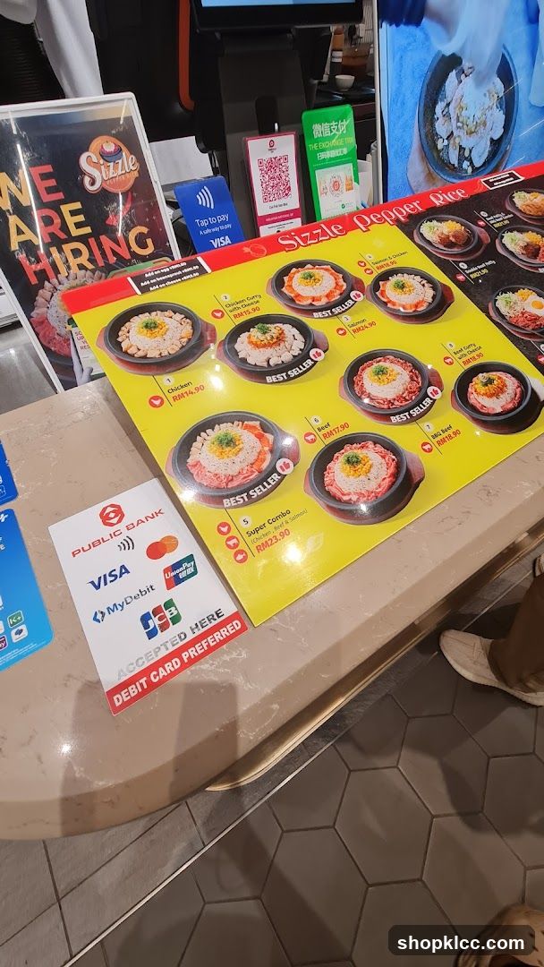 Sizzle Pepper Rice Menu