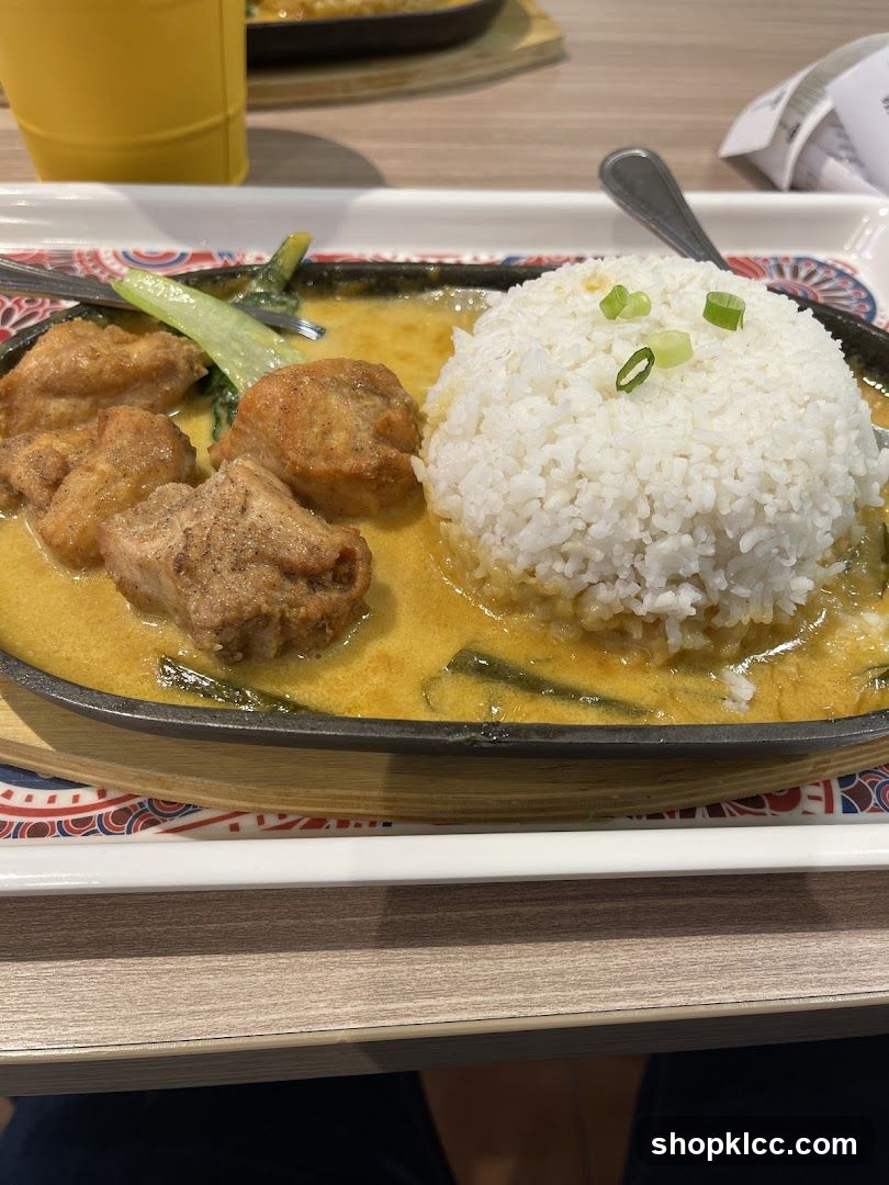 Sizzling Chicken Curry with Rice
