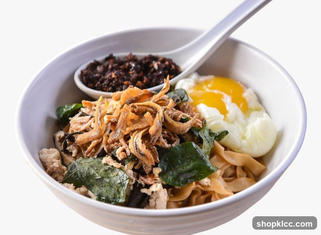 Noodle Bowl with Egg and Anchovies