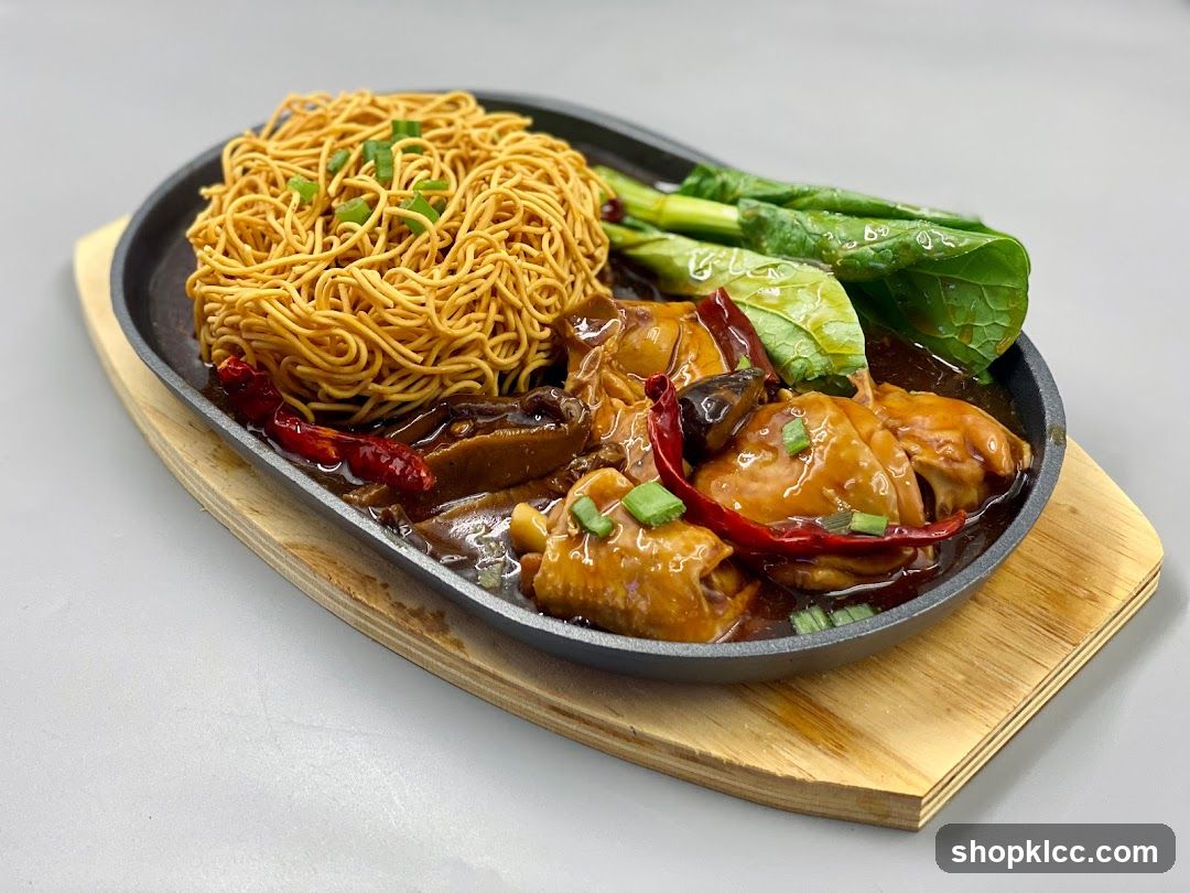 Sizzling Chicken and Noodles