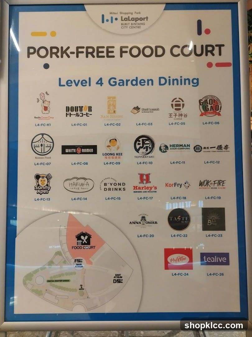 Pork-Free Food Court Directory