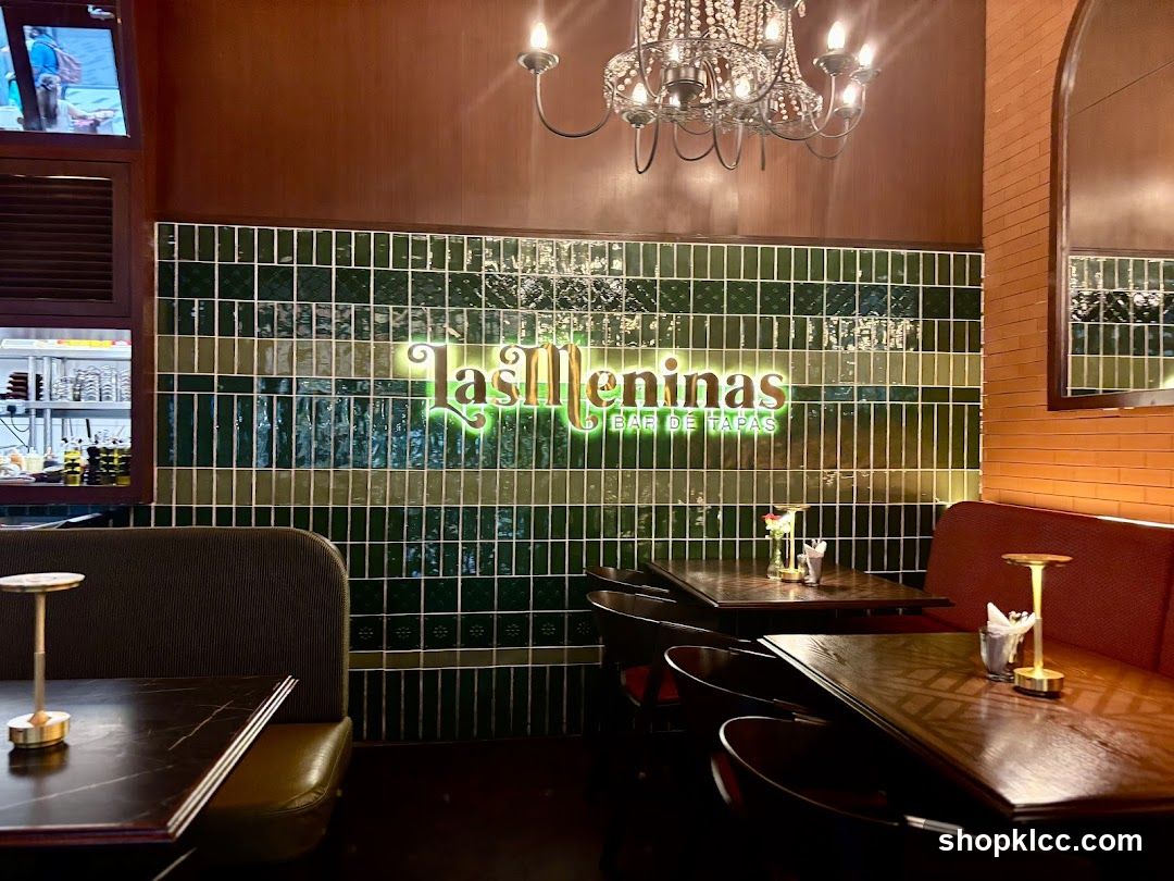 Restaurant Interior with Neon Sign