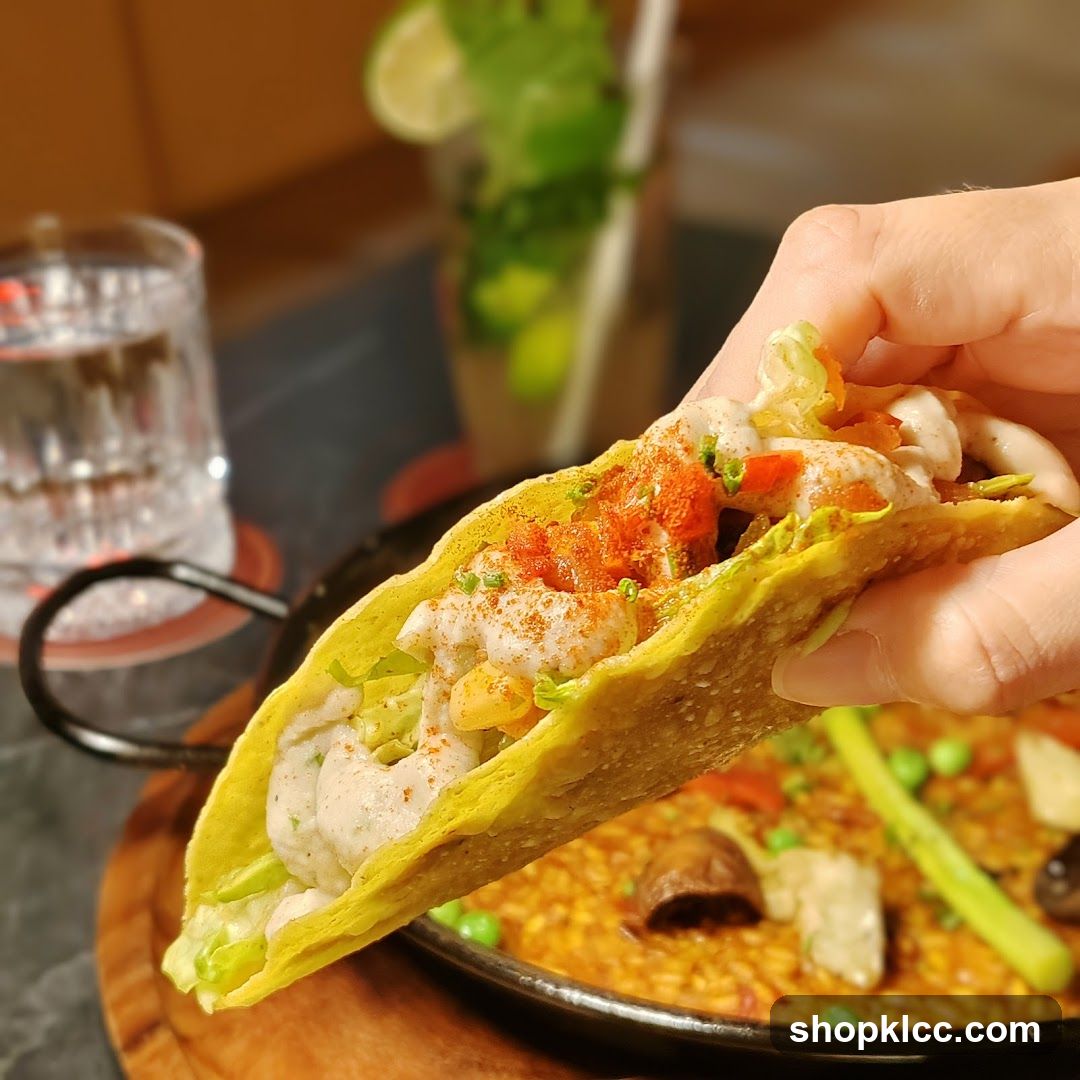 Taco with Seafood and Paella