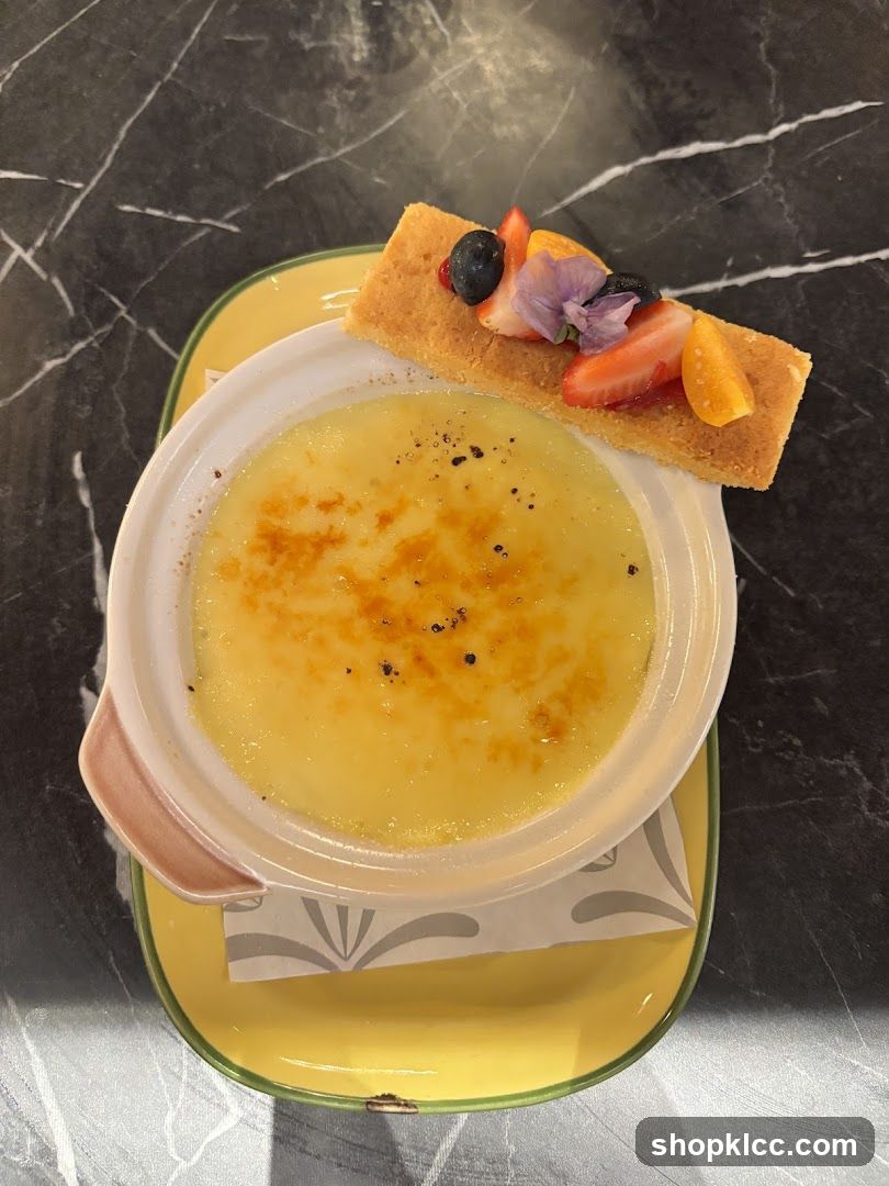Creme Brulee with Fruit Garnish
