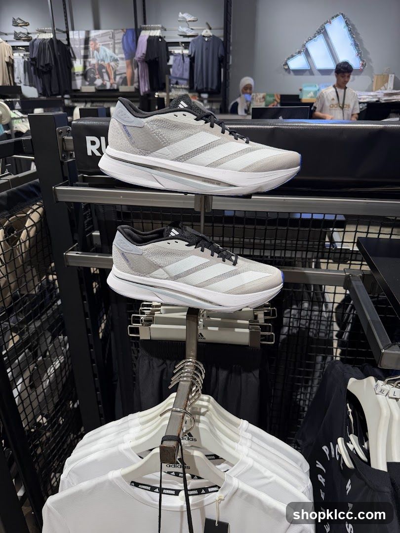 Adidas running shoes and apparel