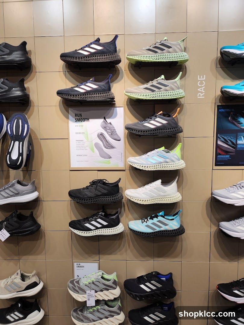 Adidas Running Shoes Display