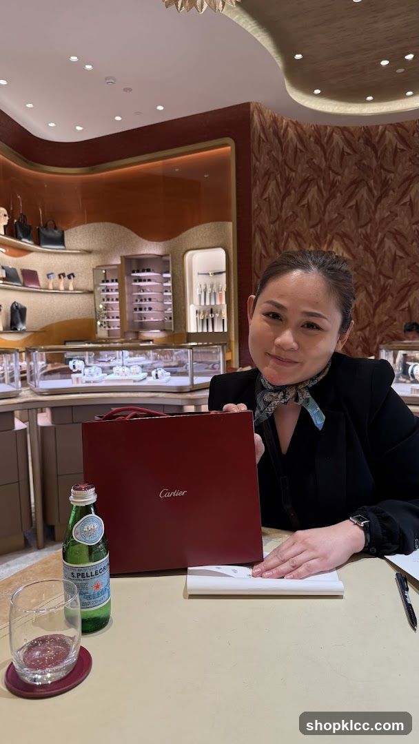 Woman with Cartier Shopping Bag