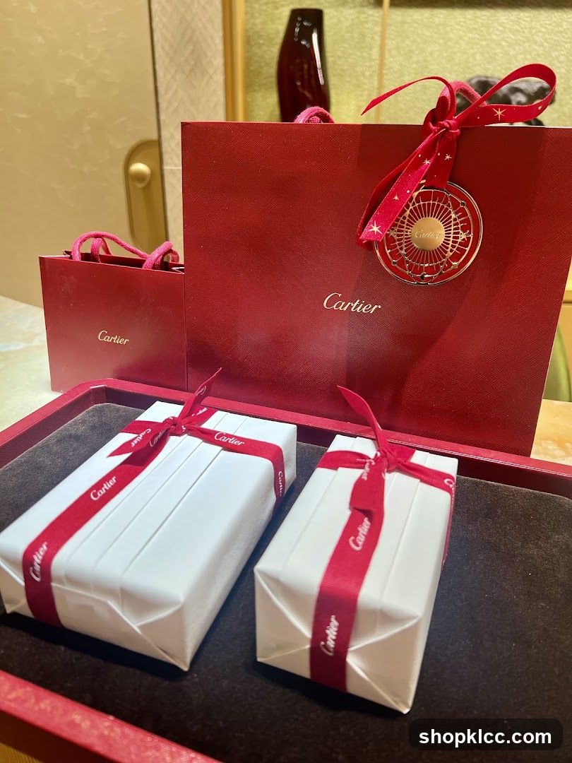 Cartier Gift Boxes and Shopping Bags
