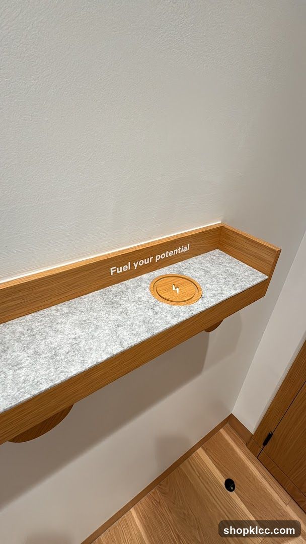 Charging station with motivational text