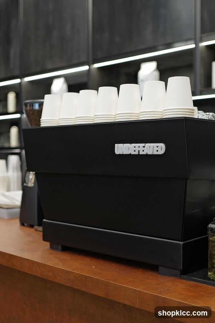 Coffee Machine with Cups