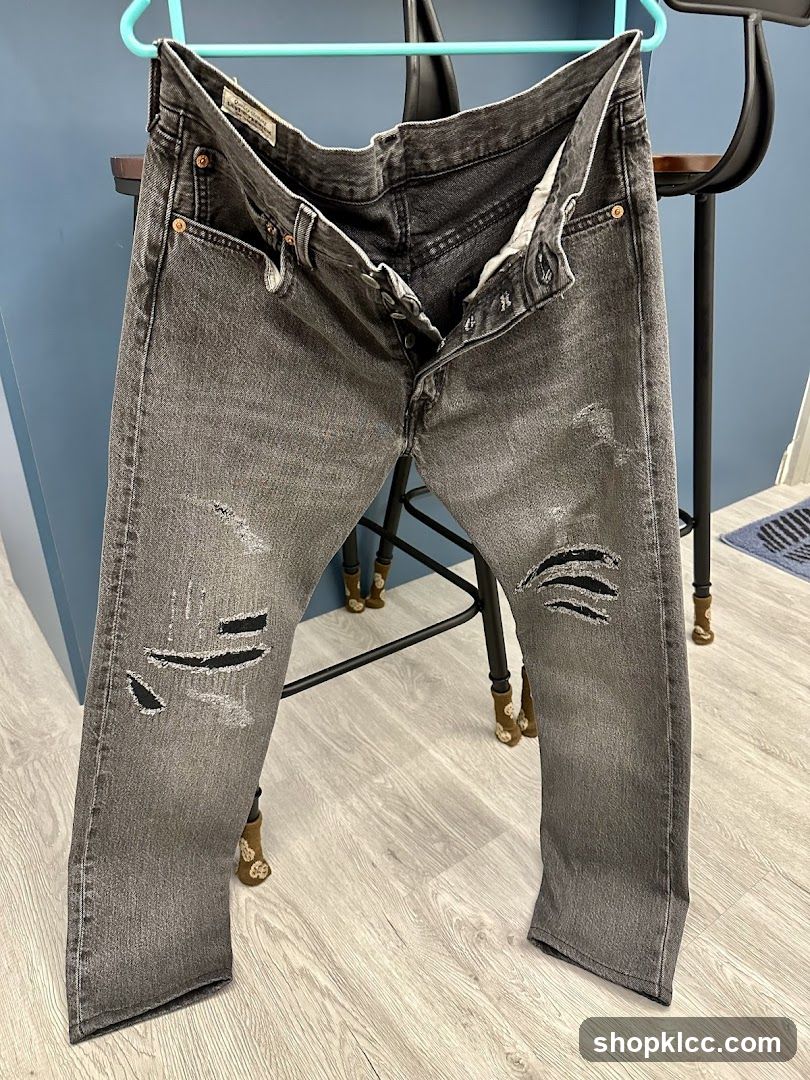 Distressed Grey Jeans