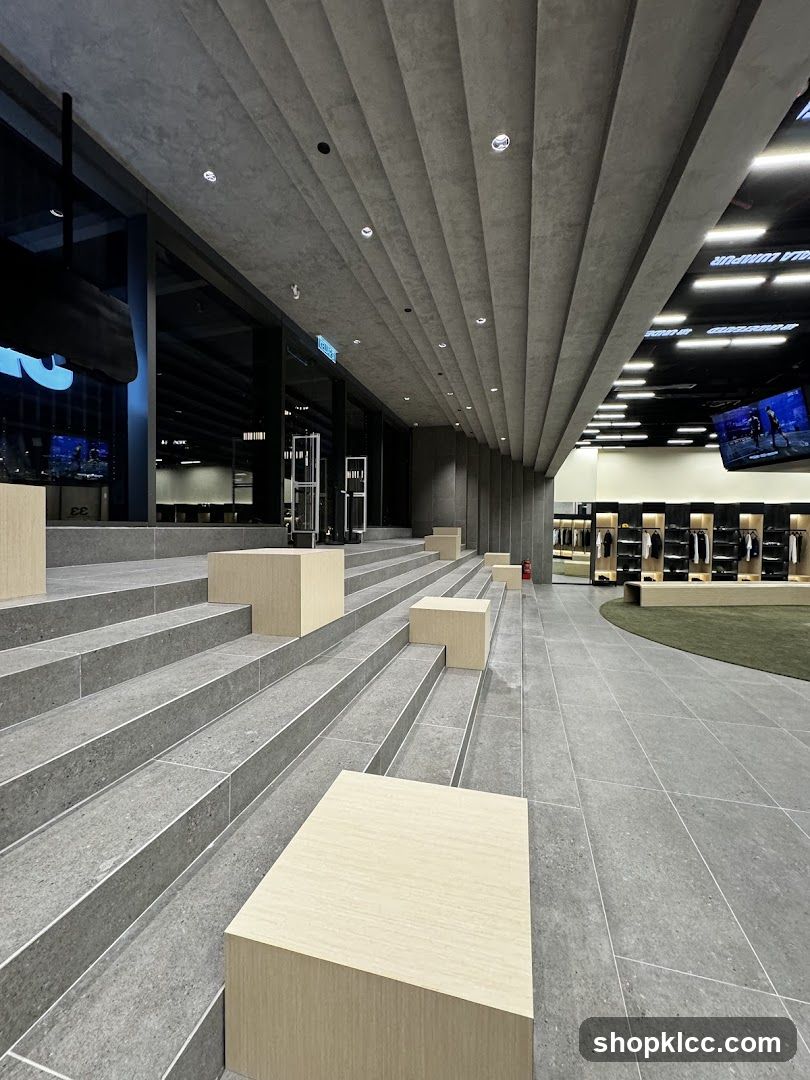 Modern Retail Interior with Tiered Seating