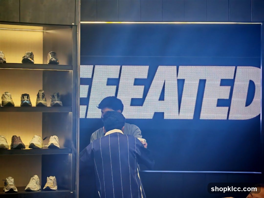 Sneaker Display with Large LED Screen
