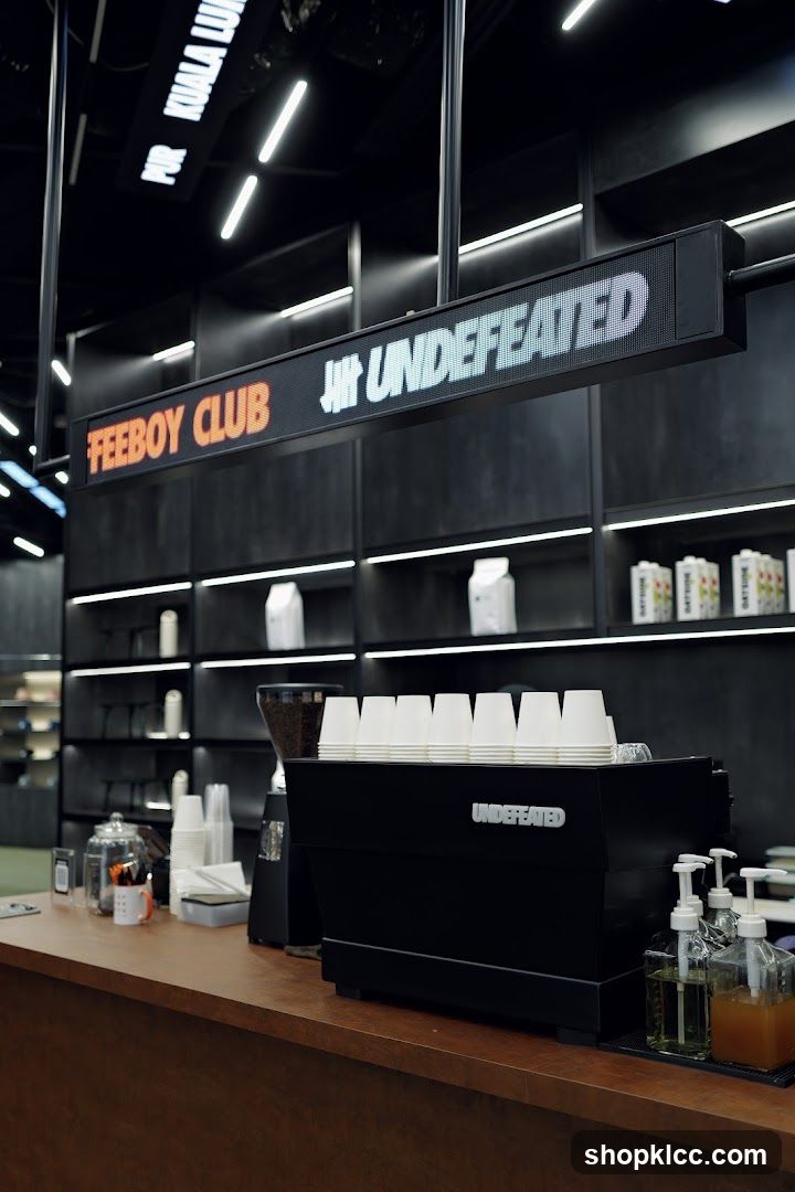 Coffee Bar with Digital Signage
