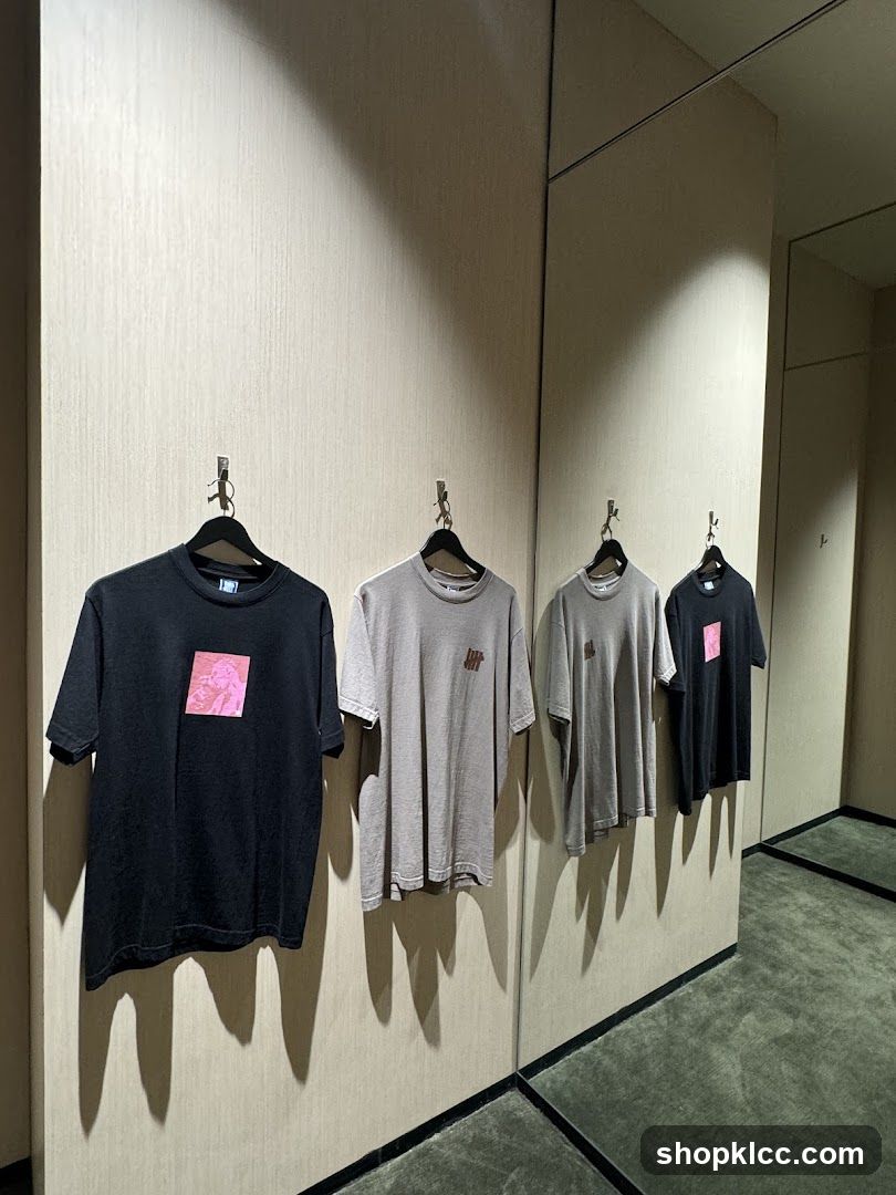 T-shirts on display