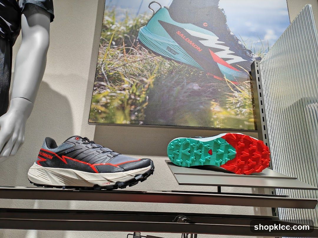 Salomon Trail Running Shoes Display
