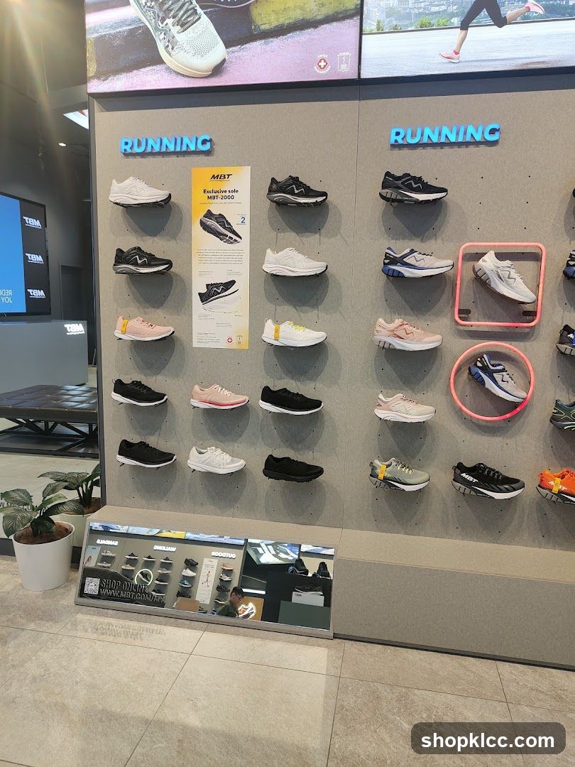Running Shoes Display