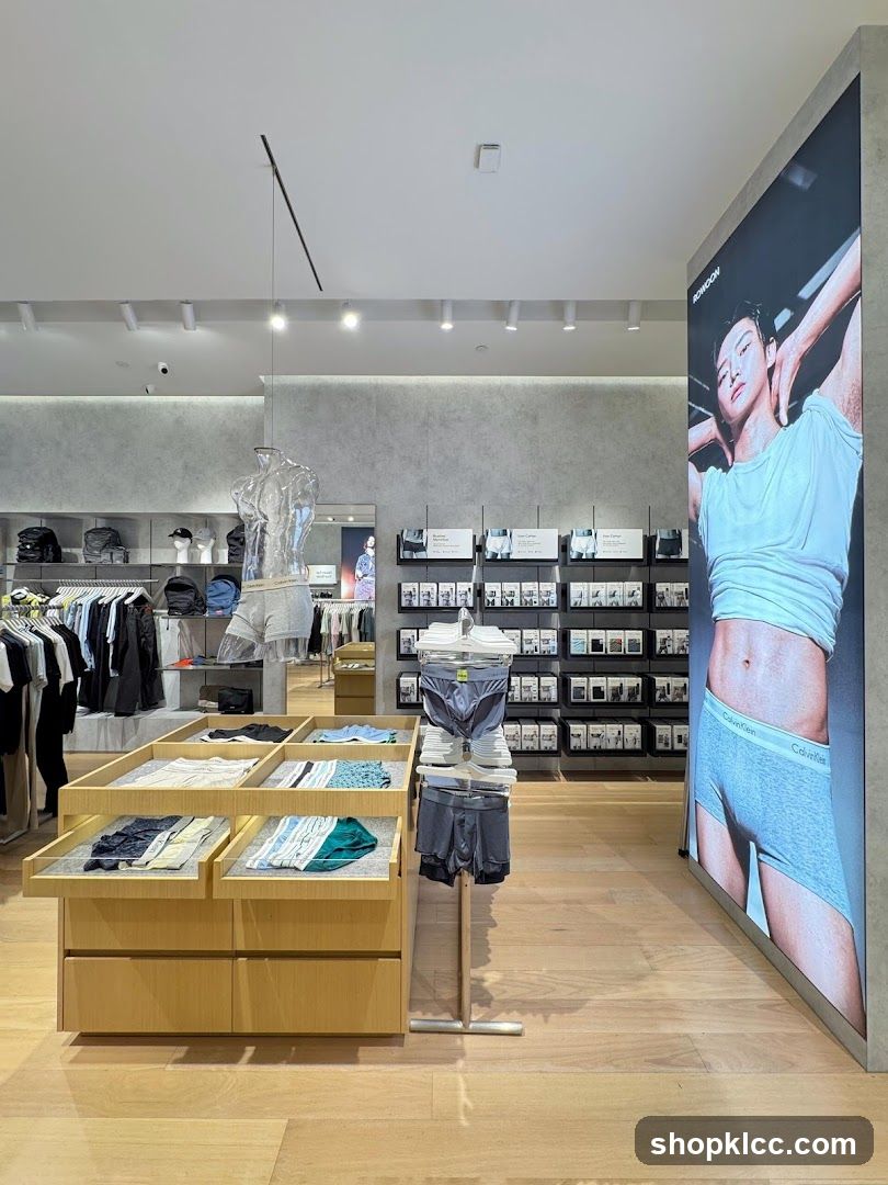 Underwear Display in a Modern Retail Store