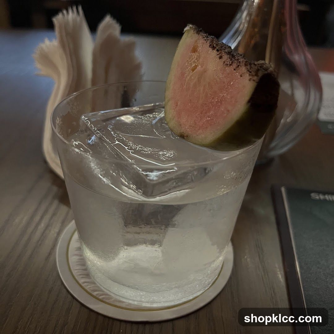 Cocktail with Guava Garnish