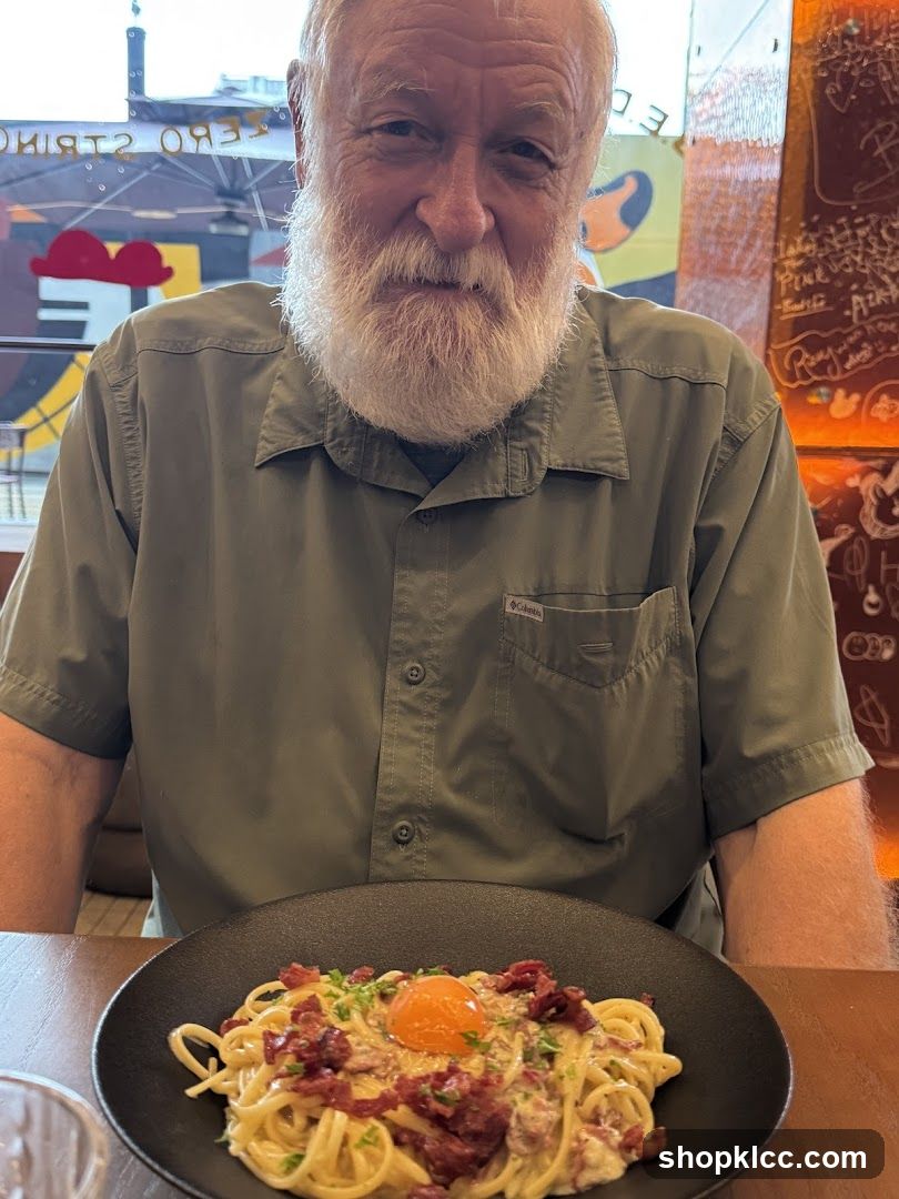 Man with Spaghetti Carbonara