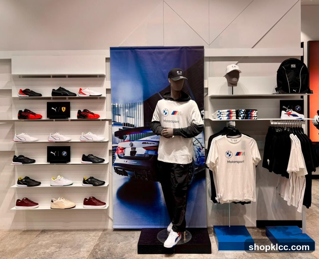 BMW Motorsport Apparel and Footwear Display
