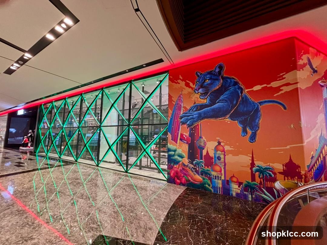 Storefront with Panther Mural