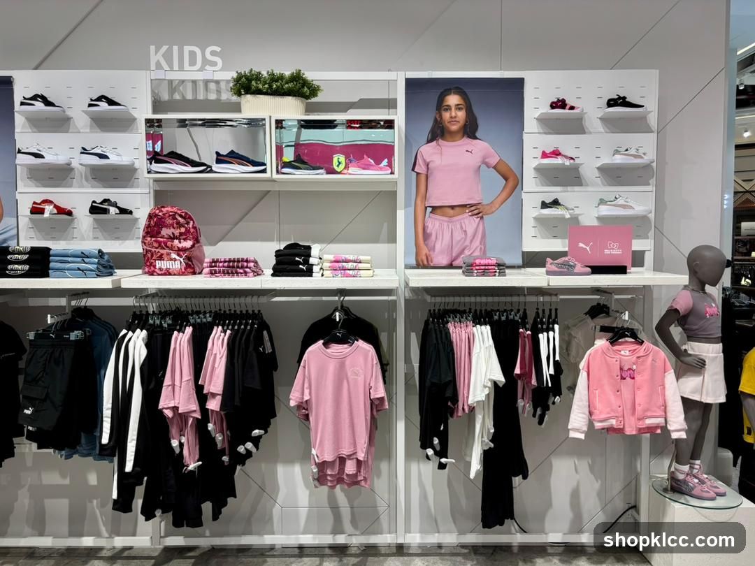 Puma Kids Clothing Display
