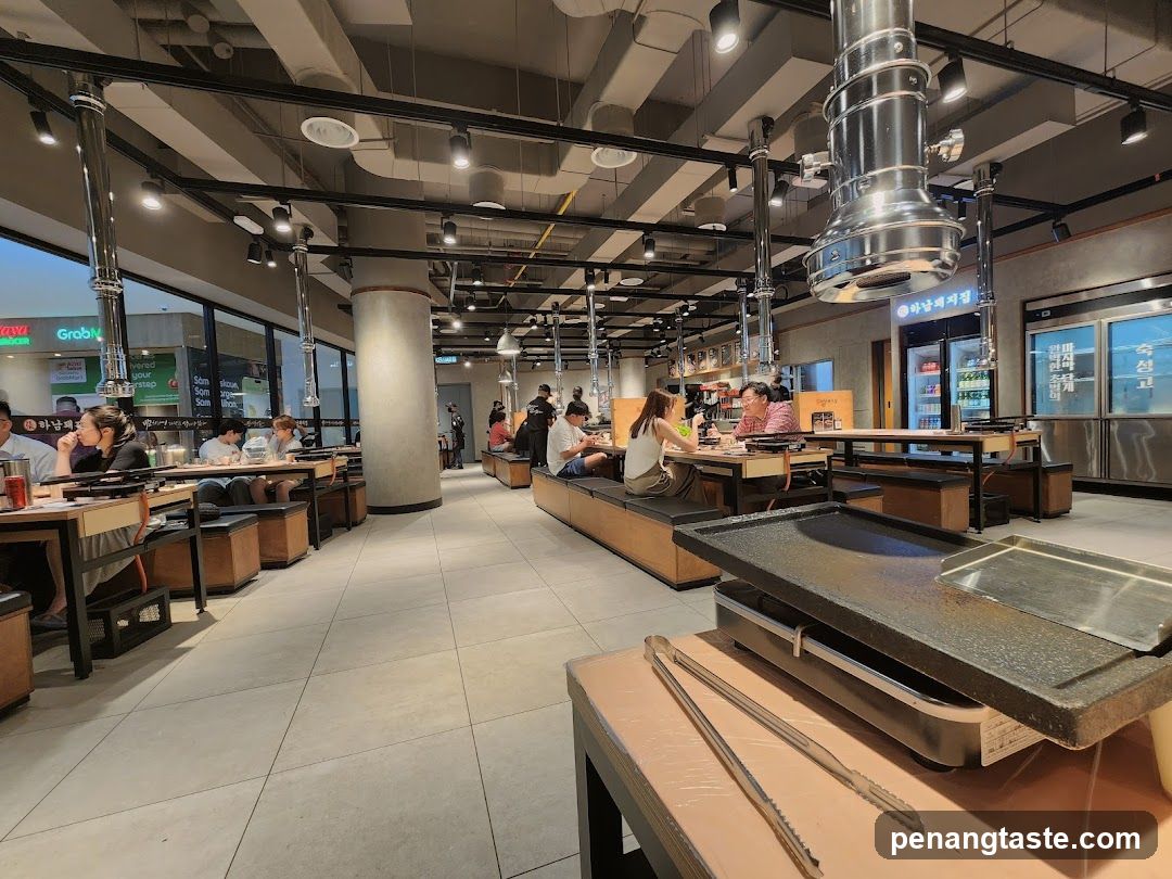Korean BBQ Restaurant Interior