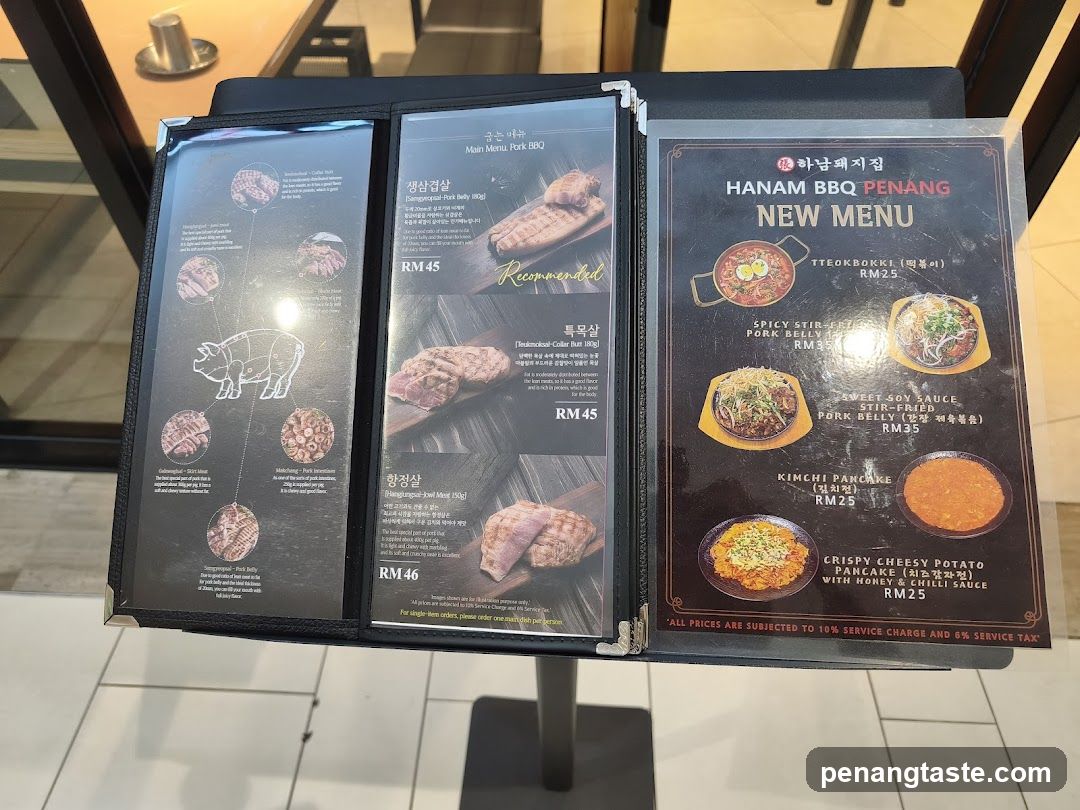 HANAM BBQ PENANG NEW MENU