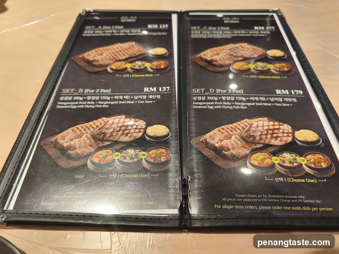 Korean BBQ Set Menu