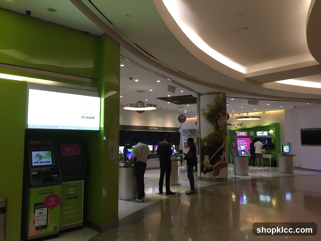 Interior of a telecommunications store