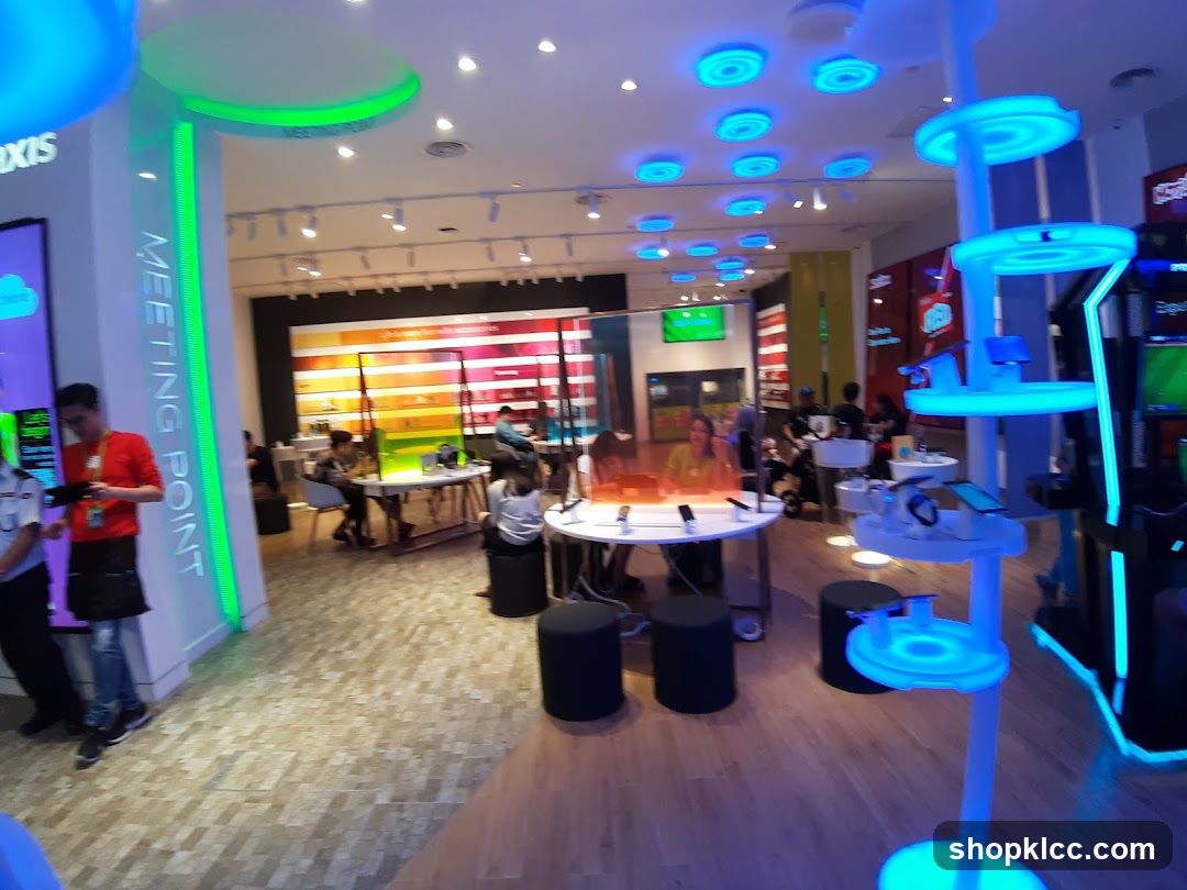 Modern electronics store interior