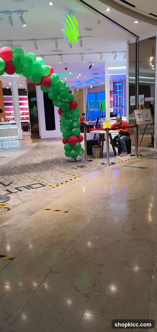 Entrance with Balloons and Social Distancing Markers