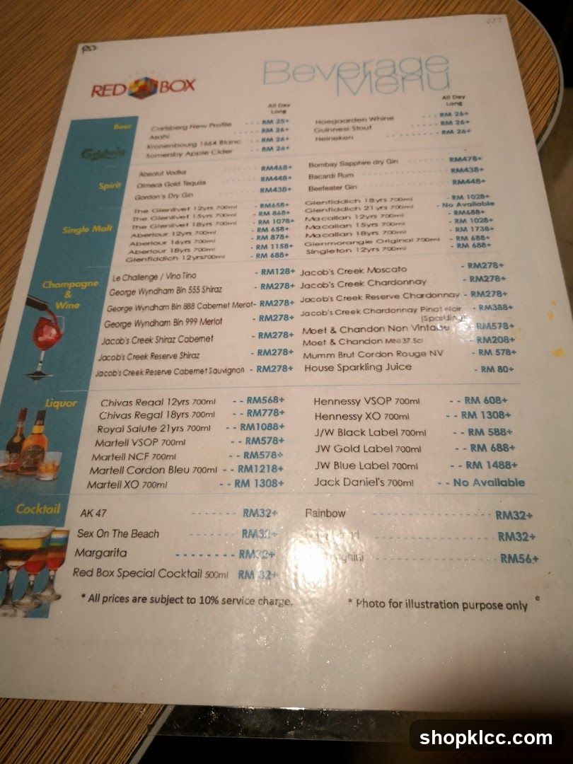 Beverage Menu