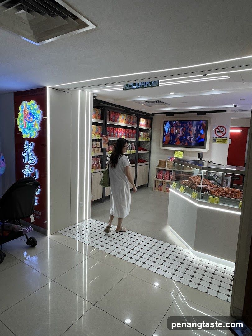 Store Interior with Display Cases and Shelving