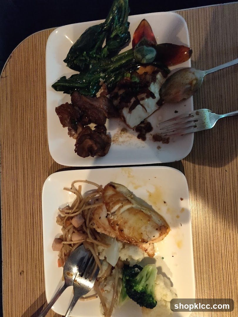 Two plates of food