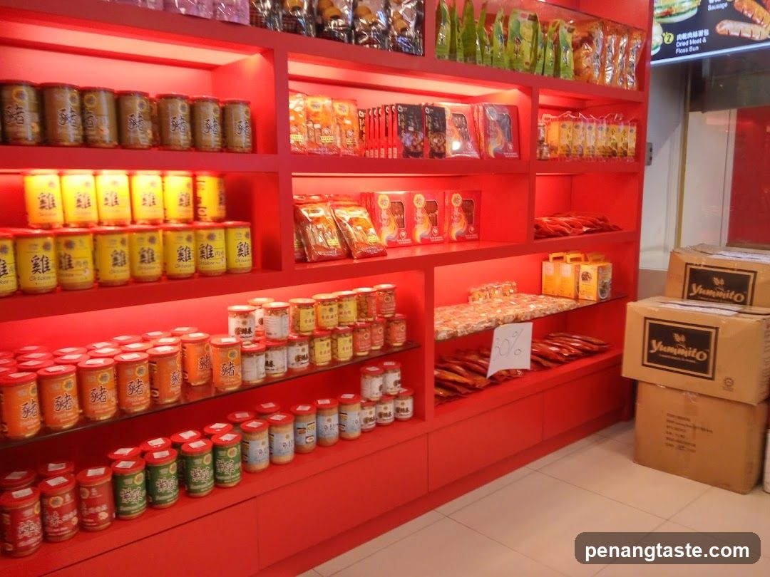 Store Shelves with Packaged Goods