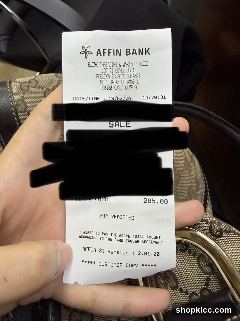 Affin Bank Receipt