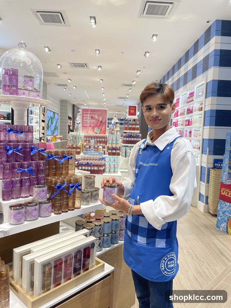 Store Employee Holding a Candle