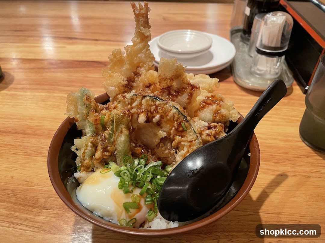 Tempura Donburi with Soft-Boiled Egg