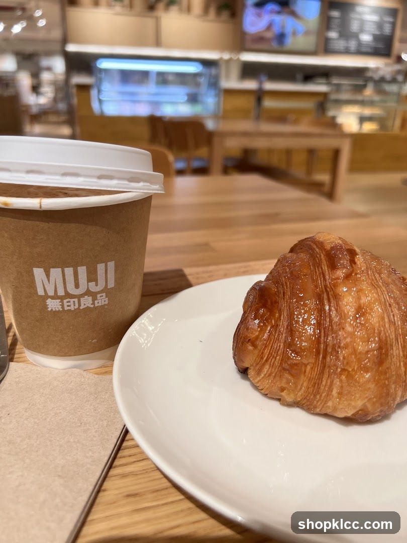 Muji Coffee and Croissant
