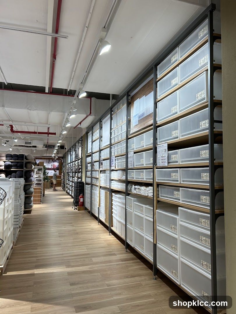 Store Interior with Storage Units