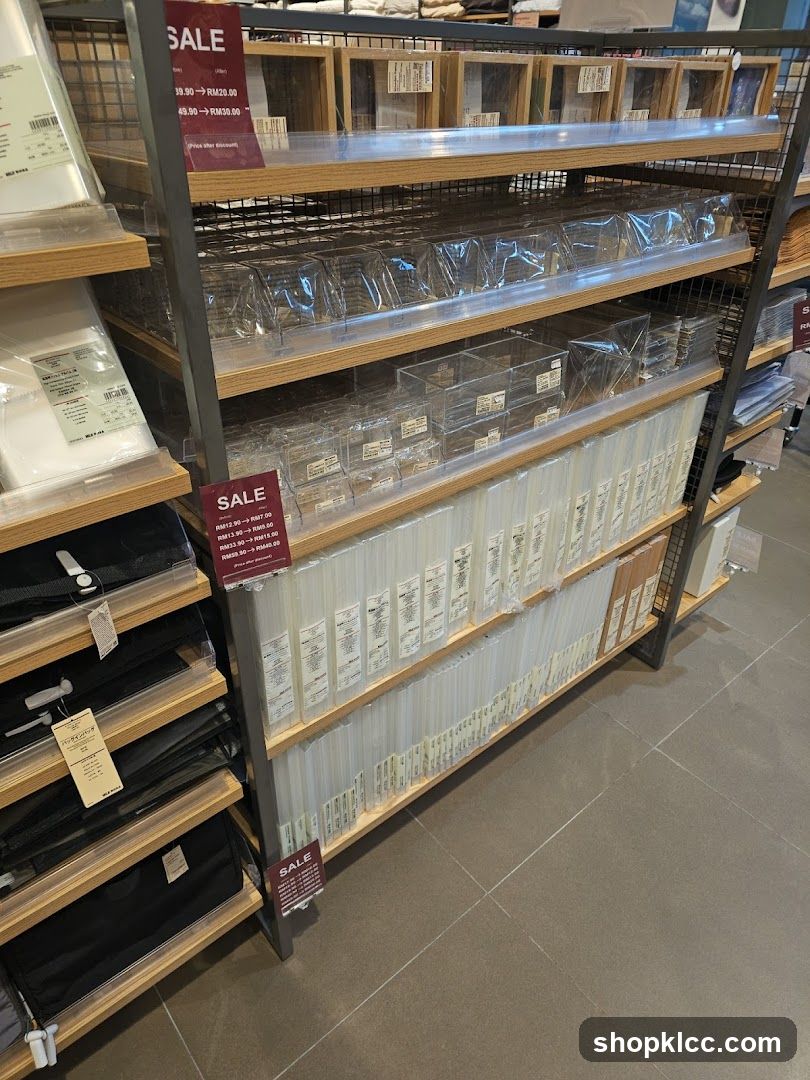Store Shelves with Sale Items
