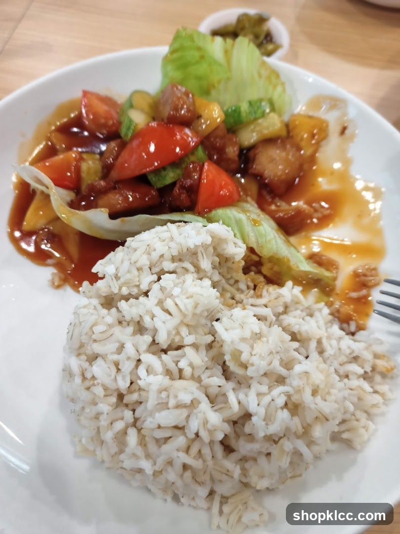 Stir-fry with rice plate