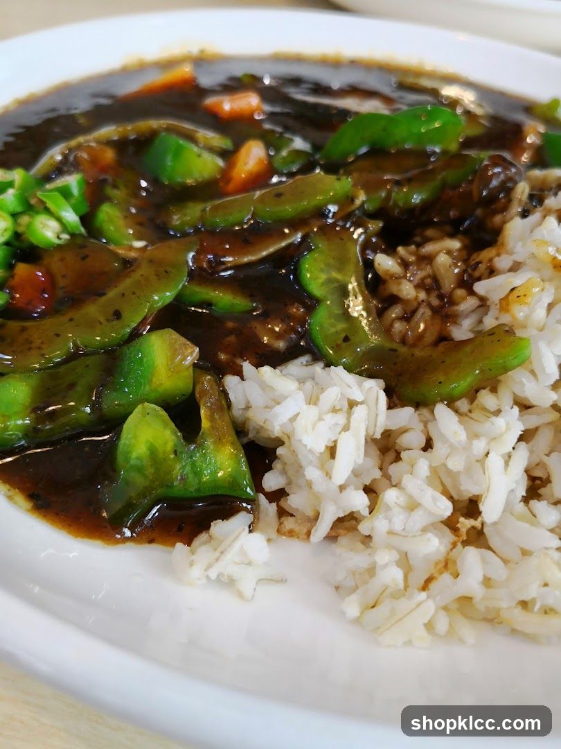 Stir-fried vegetables with rice