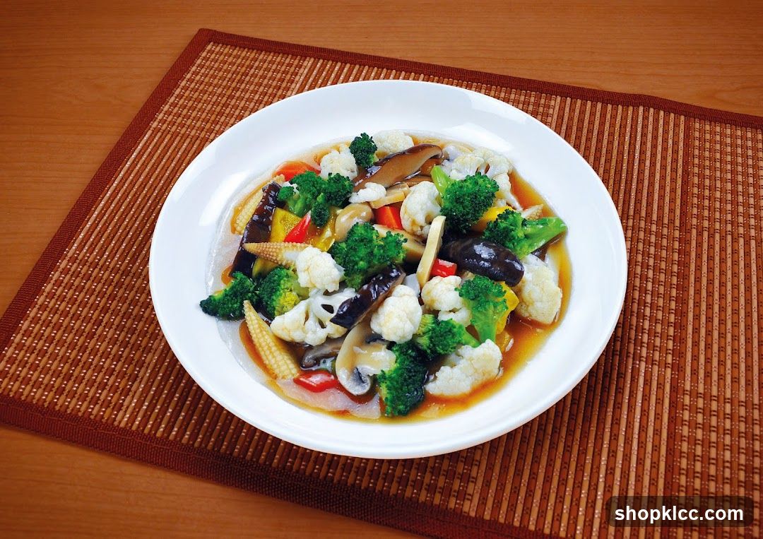 Stir-fried Vegetable Medley with Mushrooms and Corn